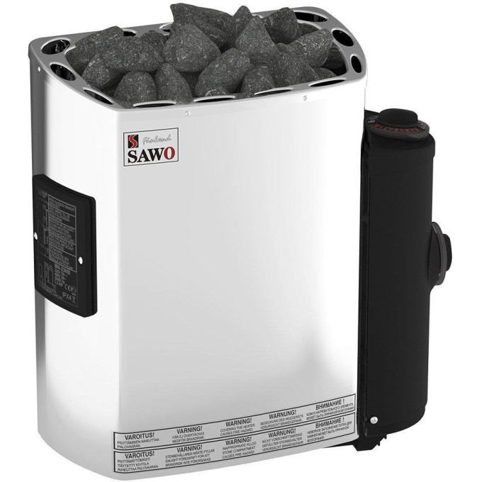 Электрическая печь SAWO MINI MN-30NB-Z (3 кВт, встроенный пульт, внутри оцинковка, снаружи нержавейка)